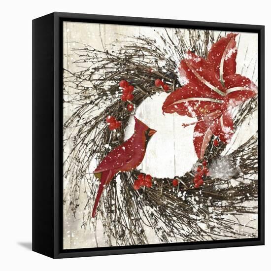 Cardinal Christmas I-Color Bakery-Framed Premier Image Canvas