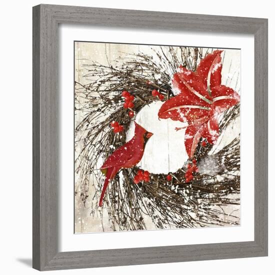 Cardinal Christmas I-null-Framed Giclee Print