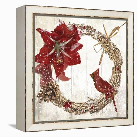 Cardinal Christmas II-Color Bakery-Framed Premier Image Canvas