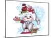 Cardinal Christmas Pal - Snowman-Sheena Pike Art And Illustration-Mounted Giclee Print