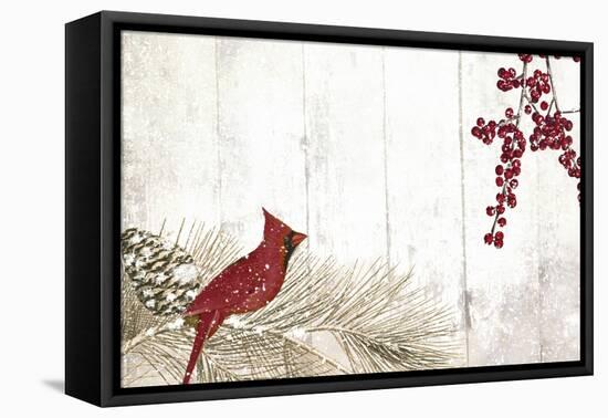 Cardinal Christmas V-Color Bakery-Framed Premier Image Canvas