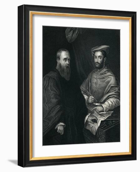 Cardinal Hippolito De Medici and Sebastiano Del Piombo-Sebastiano del Piombo-Framed Giclee Print