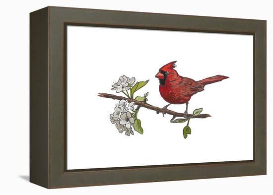 Cardinal - Icon-Lantern Press-Framed Stretched Canvas