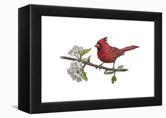 Cardinal - Icon-Lantern Press-Framed Stretched Canvas