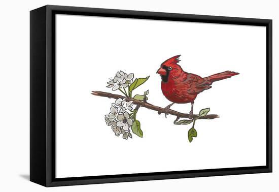 Cardinal - Icon-Lantern Press-Framed Stretched Canvas