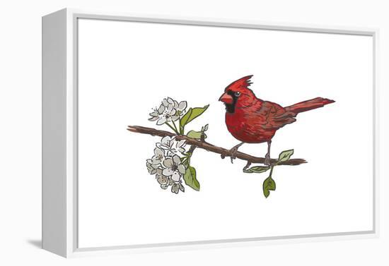 Cardinal - Icon-Lantern Press-Framed Stretched Canvas