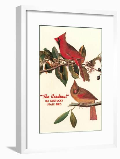 Cardinal, Kentucky's State Bird-null-Framed Art Print