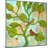 Cardinal Love Notes-Blenda Tyvoll-Mounted Art Print