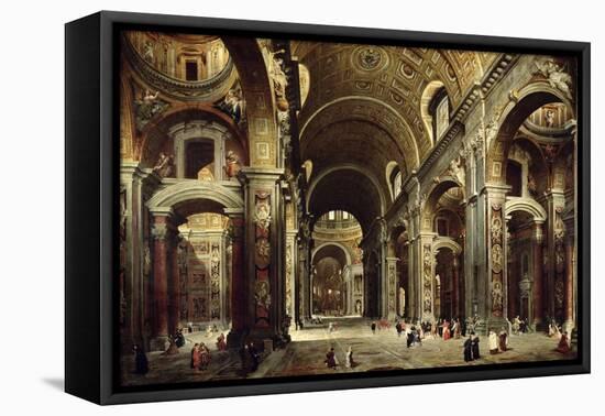 Cardinal Melchior de Polignac Visiting St. Peter's in Rome, 1730-Giovanni Paolo Pannini-Framed Premier Image Canvas