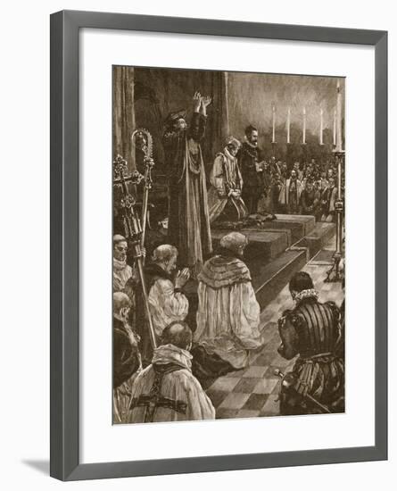 Cardinal Pole Reconciling the Realm of England to the Roman Communion-null-Framed Giclee Print