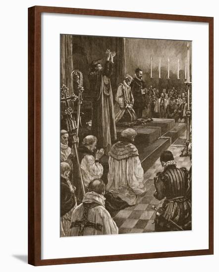 Cardinal Pole Reconciling the Realm of England to the Roman Communion-null-Framed Giclee Print