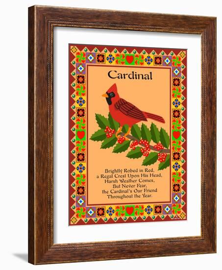 Cardinal Quilt-Mark Frost-Framed Giclee Print