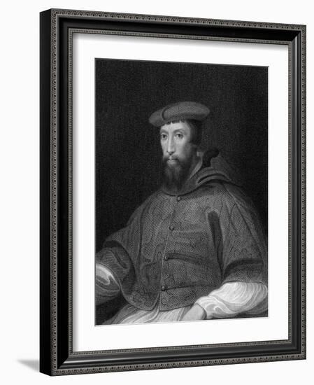 Cardinal Reginald Pole (1500-155), Archbishop of Canterbury, 1824-W Holl-Framed Giclee Print