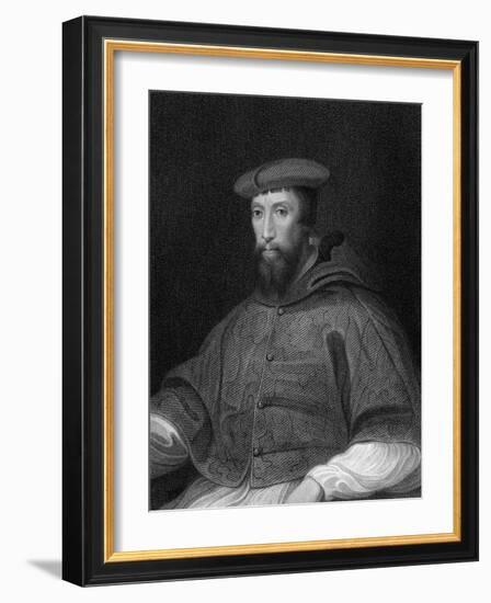 Cardinal Reginald Pole (1500-155), Archbishop of Canterbury, 1824-W Holl-Framed Giclee Print