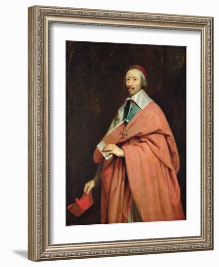 Cardinal Richelieu (1585-1642) C.1639-Philippe De Champaigne-Framed Giclee Print