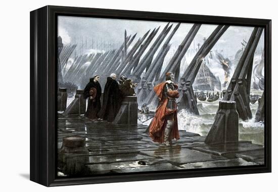 Cardinal Richelieu at the Siege of La Rochelle, 1628-Henri Paul Motte-Framed Premier Image Canvas