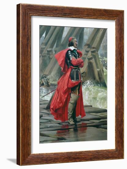 Cardinal Richelieu on the Sea Wall at La Rochelle, 1881-Henri-Paul Motte-Framed Giclee Print