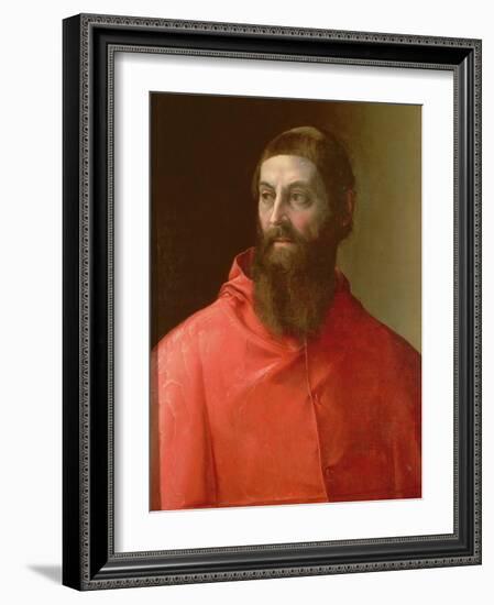 Cardinal Rudolfo Pio, Bishop of Faenza (C.1500-64), 1528-Francesco De Rossi Salviati Cecchino-Framed Giclee Print