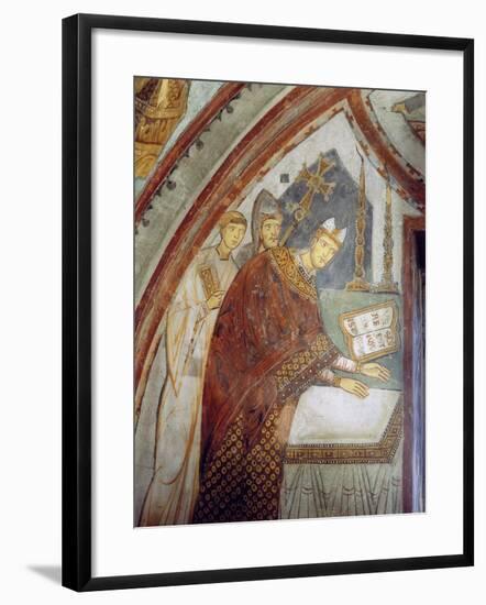 Cardinal Ugolino Di Ostia (Later Pope Gregory Ix), Consecrating the Chapel, St. Gregory's Chapel,…-null-Framed Giclee Print