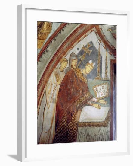 Cardinal Ugolino Di Ostia (Later Pope Gregory Ix), Consecrating the Chapel, St. Gregory's Chapel,…-null-Framed Giclee Print