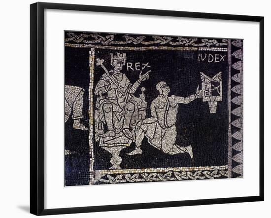 Cardinal Virtues, Allegory of Justice, Detail of the Mosaic Floor-null-Framed Giclee Print