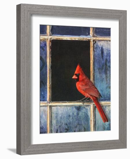 Cardinal Window-Chris Vest-Framed Art Print