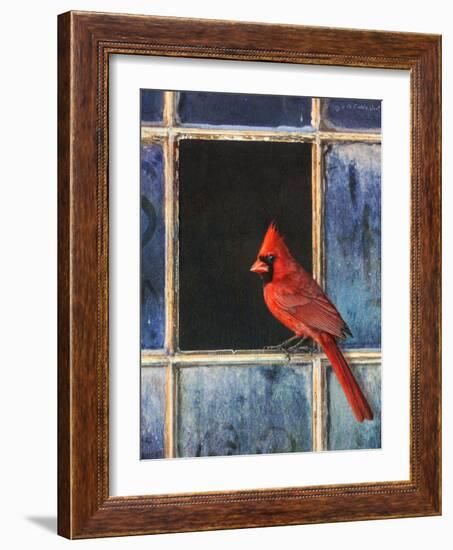 Cardinal Window-Chris Vest-Framed Art Print