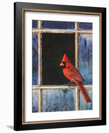 Cardinal Window-Chris Vest-Framed Art Print