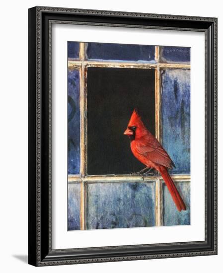 Cardinal Window-Chris Vest-Framed Art Print