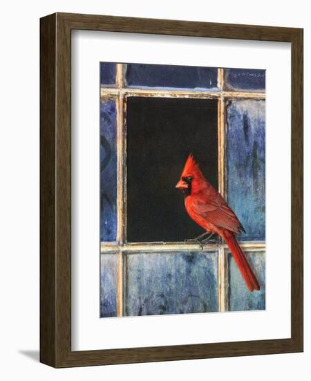 Cardinal Window-Chris Vest-Framed Art Print