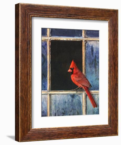 Cardinal Window-Chris Vest-Framed Art Print