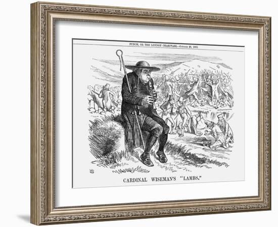 Cardinal Wiseman's Lambs, 1862-John Tenniel-Framed Giclee Print