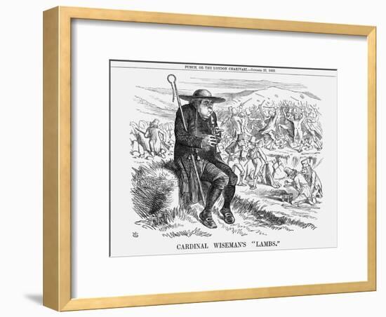 Cardinal Wiseman's Lambs, 1862-John Tenniel-Framed Giclee Print