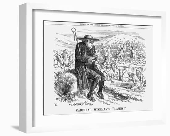 Cardinal Wiseman's Lambs, 1862-John Tenniel-Framed Giclee Print