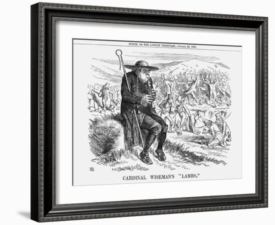 Cardinal Wiseman's Lambs, 1862-John Tenniel-Framed Giclee Print