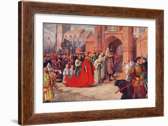 'Cardinal Wolsey possibly entering Hampton Court Palace', 1917-Unknown-Framed Giclee Print