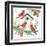 Cardinals and Birdhouse I-Deb Strain-Framed Art Print