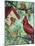 Cardinals And Birdhouse-Kestrel Michaud-Mounted Giclee Print