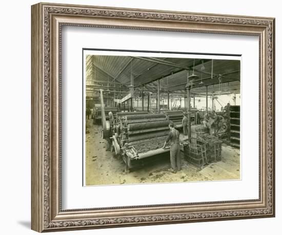 Carding Room, Long Meadow Mill, 1923-English Photographer-Framed Photographic Print