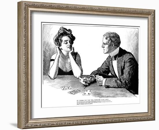 Cards, 1900-Charles Dana Gibson-Framed Giclee Print