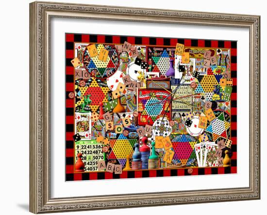 Cards Dice and Game Boards-Kate Ward Thacker-Framed Giclee Print