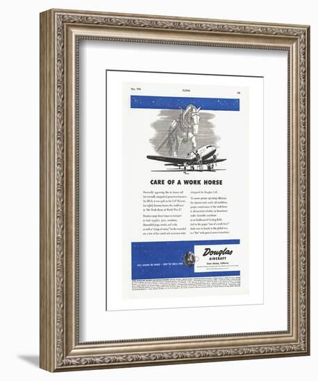 Care of a Work Horse Douglas ad-null-Framed Art Print