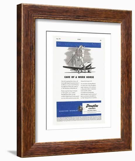 Care of a Work Horse Douglas ad-null-Framed Art Print