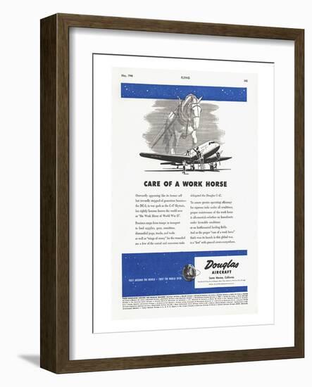 Care of a Work Horse Douglas ad-null-Framed Art Print