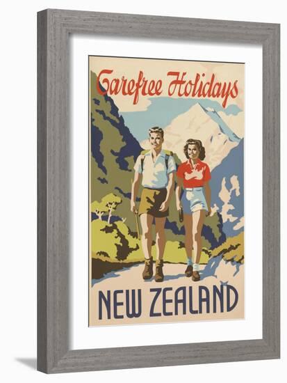 Carefree Holidays New Zealand-null-Framed Art Print