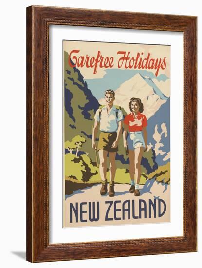 Carefree Holidays New Zealand-null-Framed Art Print