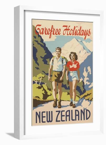 Carefree Holidays New Zealand-null-Framed Art Print