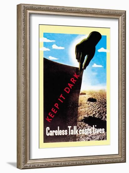 Careless Talk Costs Lives-null-Framed Art Print