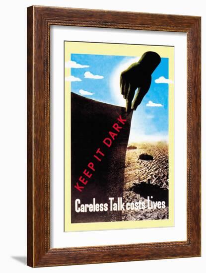 Careless Talk Costs Lives-null-Framed Art Print