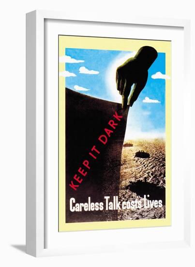 Careless Talk Costs Lives-null-Framed Art Print